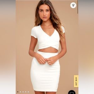 Lulus’s NWOT By Your Side Ivory Two-Piece Dress